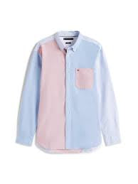 Tommy Hilfiger Oxford Manga Larga Blue / Multi