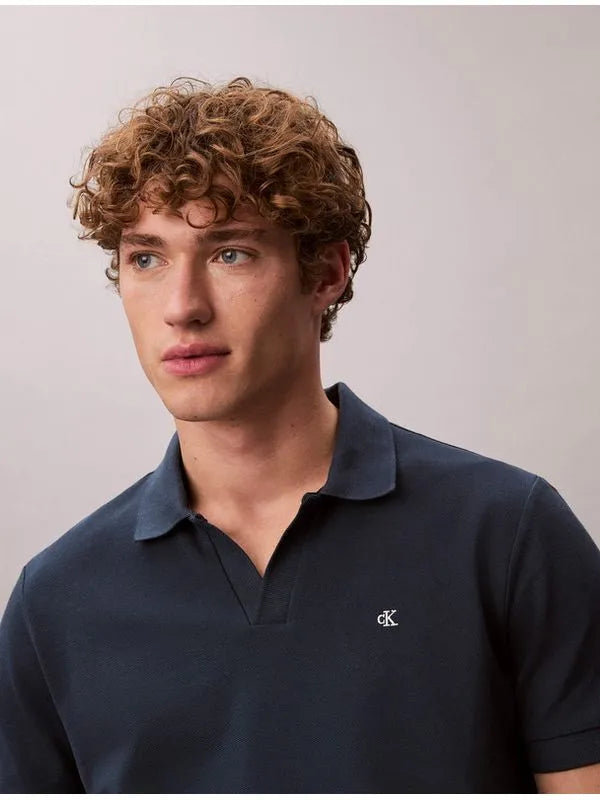 Calvin Klein Tipo Polo Cuello Piqué Navy Stone