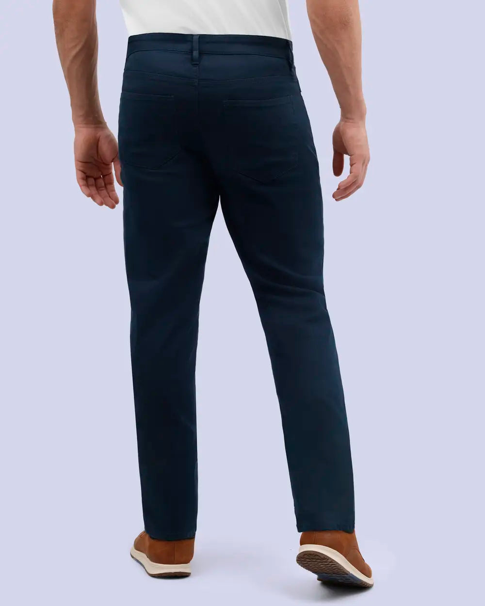 Manhattan Pantalón Casual 5 Pocket Tencel Slim Fit Azul Negro