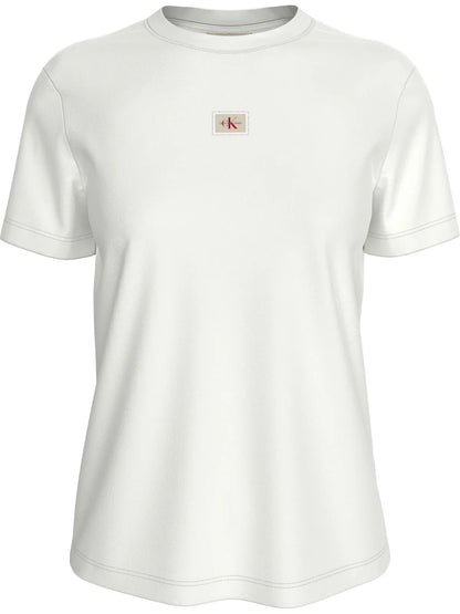 Calvin Klein T-Shirt Dama Monologo Slim Tee White