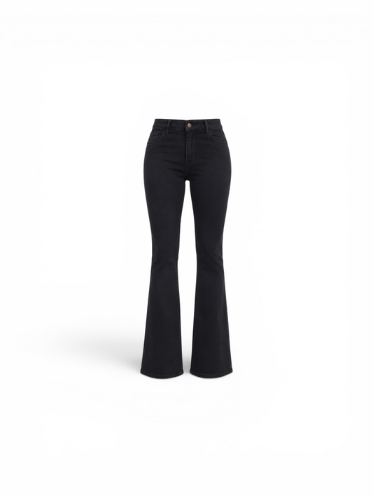 Pierre Cardin Pantalón Dama BootCut Tiro Alto Negro