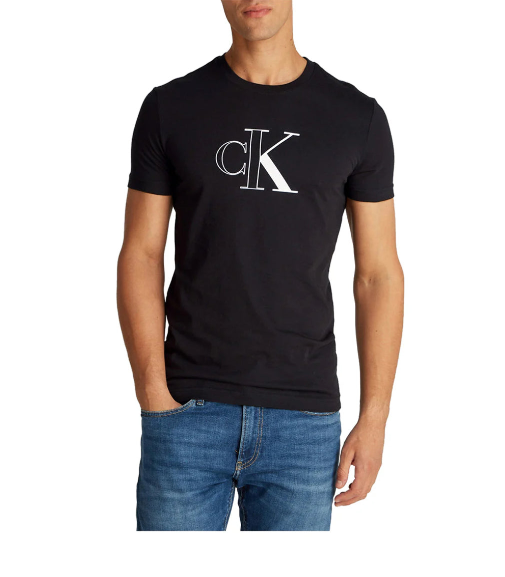 Tshirt negra Calvin Klein logo blanco