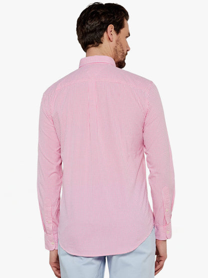 Tommy Hilfiger Camisa Manga Larga Flex Cuadros Rosa