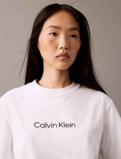 Calvin Klein T-Shirt Dama Relaxed Standard Logo Blanca