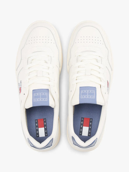 Tommy Jeans Zapato Caballero Cupsole Leather Talon Celeste Gris