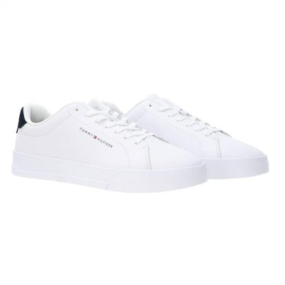 Tommy Sneaker Leather Grain White/Blue Caballero