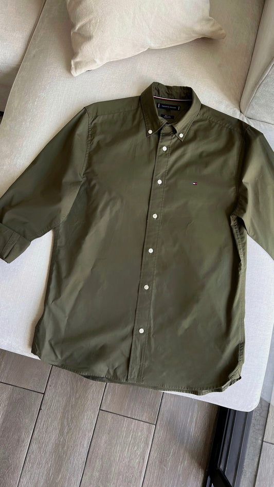 Tommy Hilfiger camisa manga larga Army Green