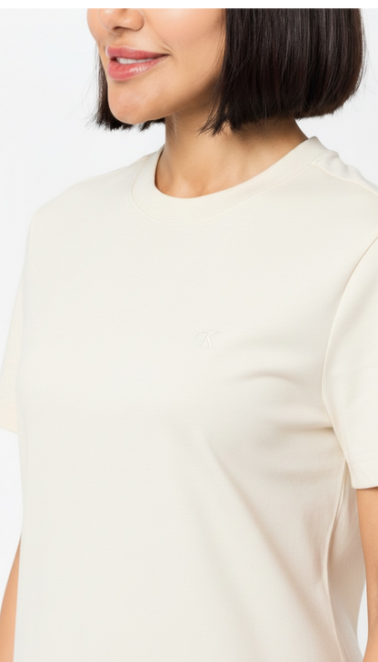 Calvin Klein T-Shirt Dama Monogram Relaxed Tofu