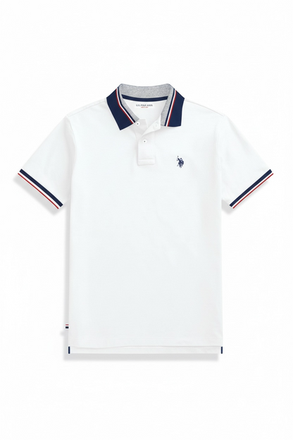 Us Polo Camisa Tipo Polo Boton Blanca