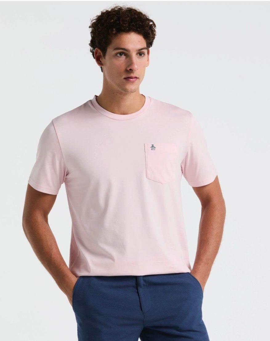 Penguin T Shirt Pocket Moda Rosa