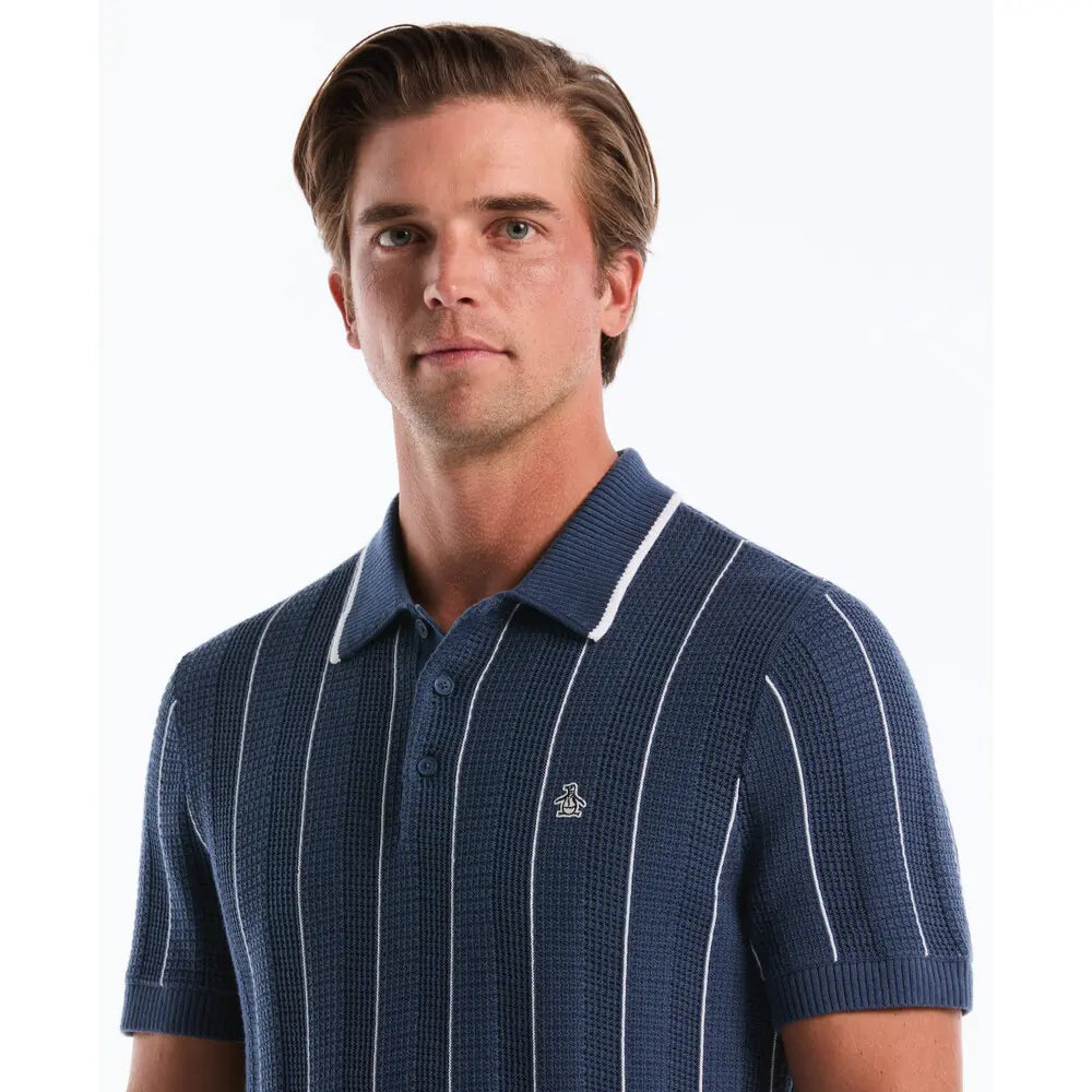 Penguin Tipo Polo Caballero Knit Tenido Rayas Sargasso sea