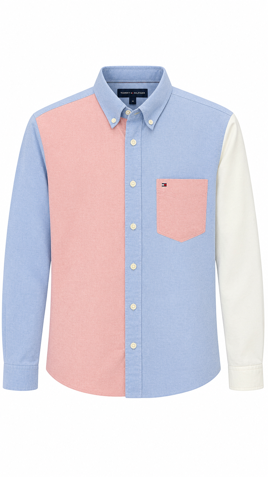 Tommy Hilfiger Oxford Multi Color Manga Larga