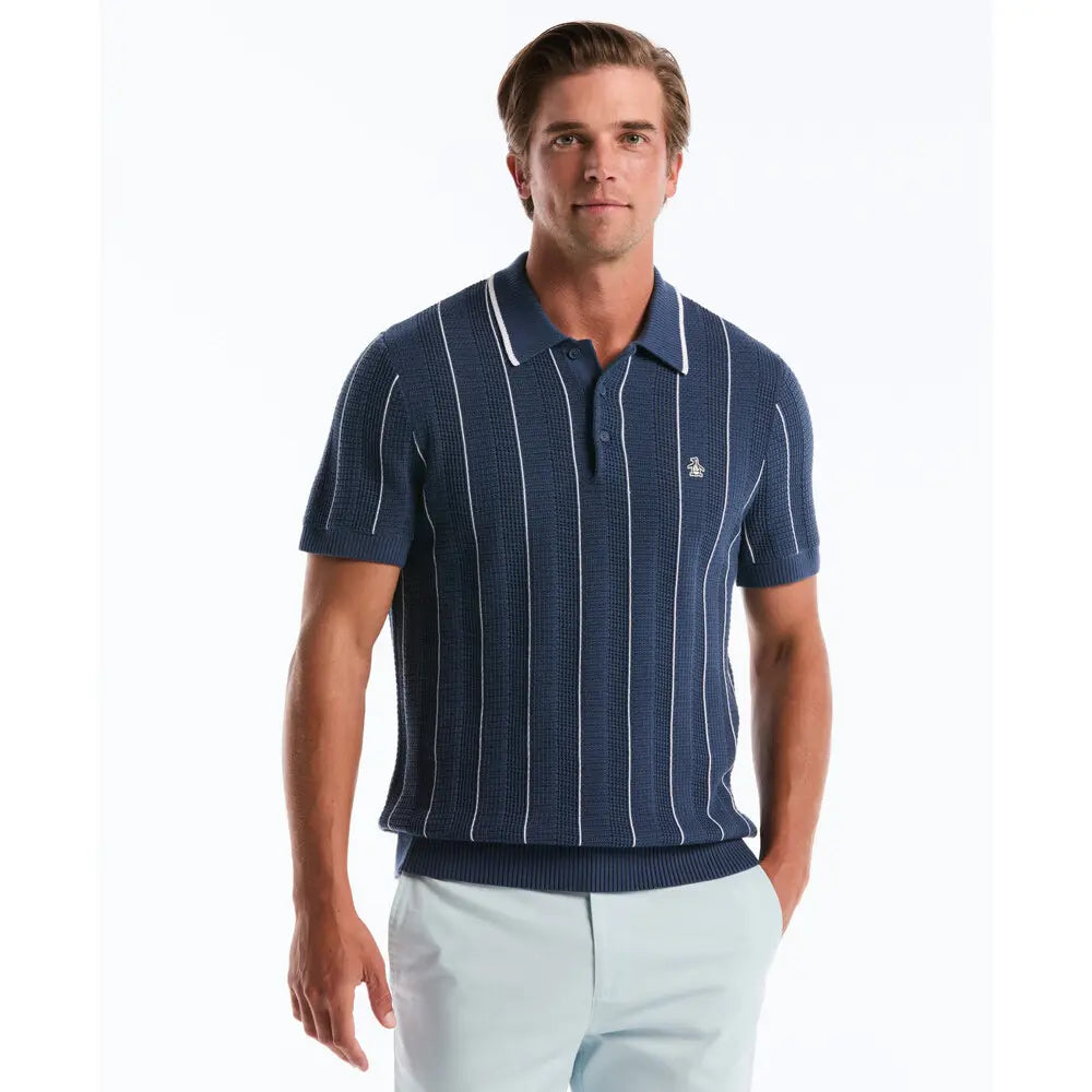 Penguin Tipo Polo Caballero Knit Tenido Rayas Sargasso sea