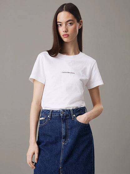 Calvin Klein T-Shirt Dama Regukar Jersey Bright White