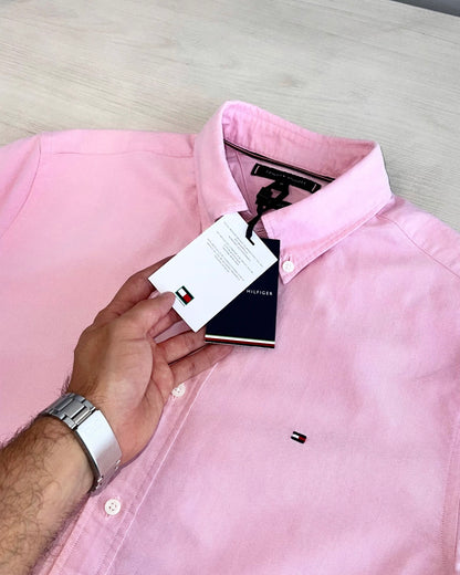 Tommy Hilfiger Camisa Manga Corta Pink