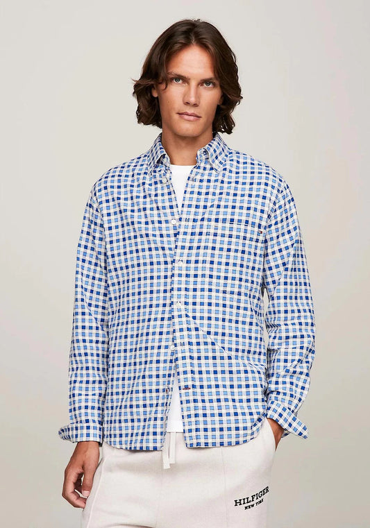 Tommy long sleeve blue checkered