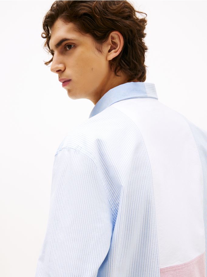 Tommy Hilfiger Oxford Manga Larga Blue / Multi