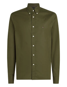 Camisa Tommy Manga Larga Army Olive