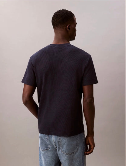 Calvin Klein T-Shirt Waffle Classic Fit Dark Sapphire
