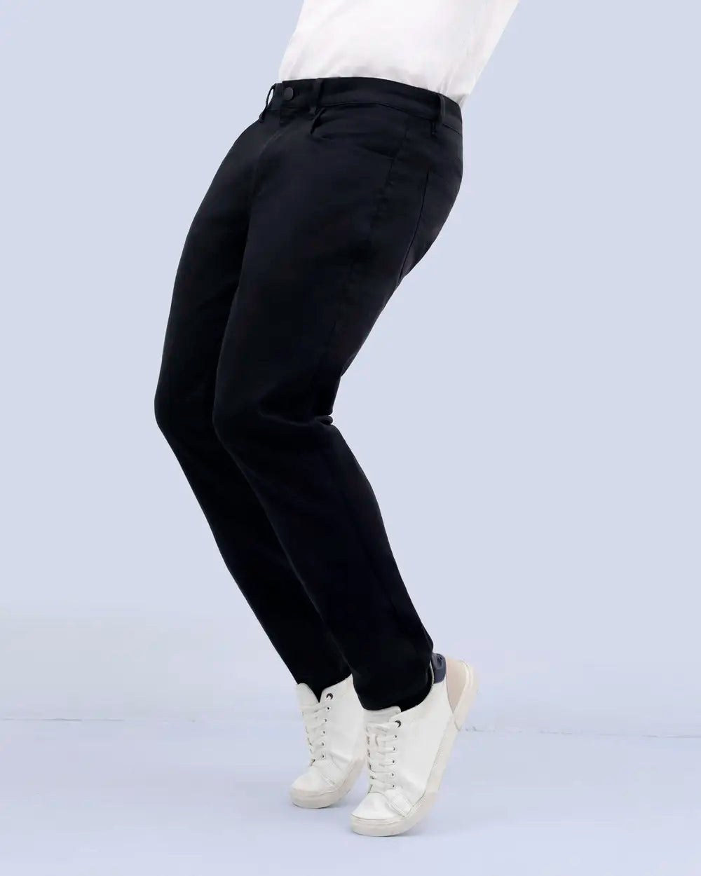 Manhattan Pantalón Casual 5 Pocket Tencel Slim Fit Negro