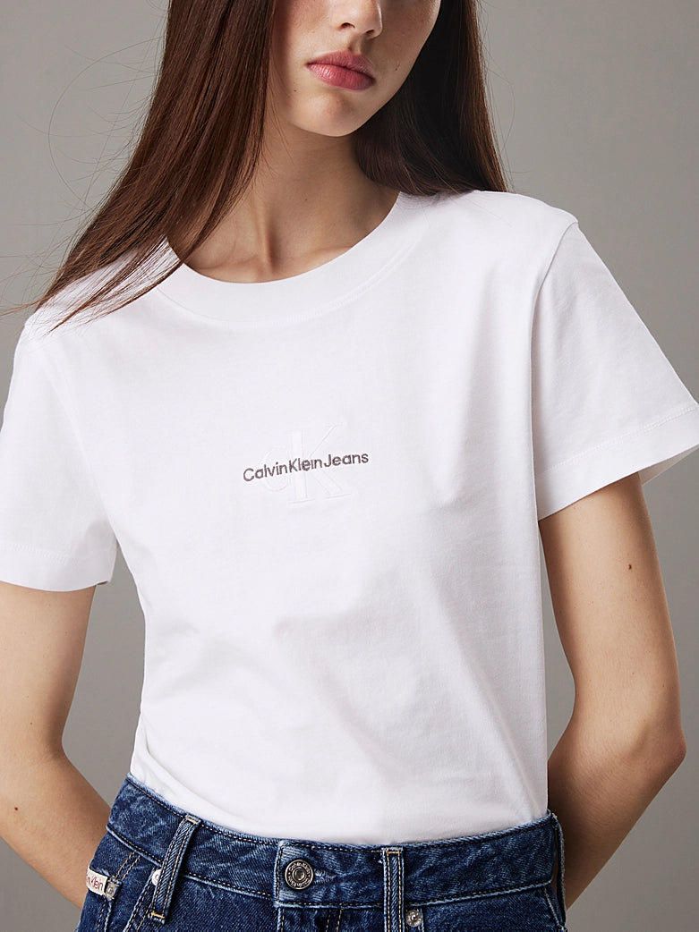 Calvin Klein T-Shirt Dama Regukar Jersey Bright White