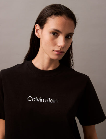 Calvin Klein T-Shirt Dama Relaxed Standard Logo Negra