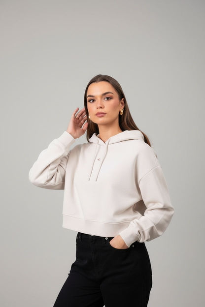 Calvin Klein Sueter Dama Crop Holgado Vintage