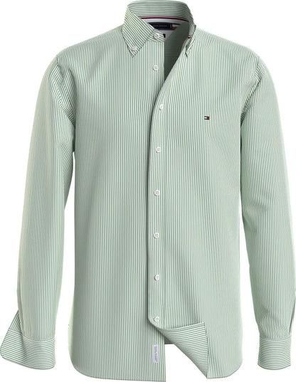 Camisa Manga Larga Tommy Hilfiger Verde A Rayas