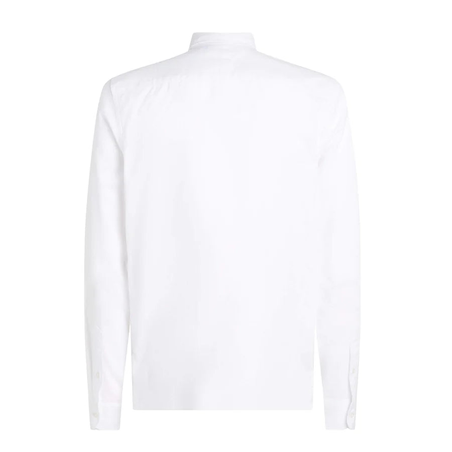 Tommy Hilfiger Manga Larga Slim Fit Textura Dobby Optic White