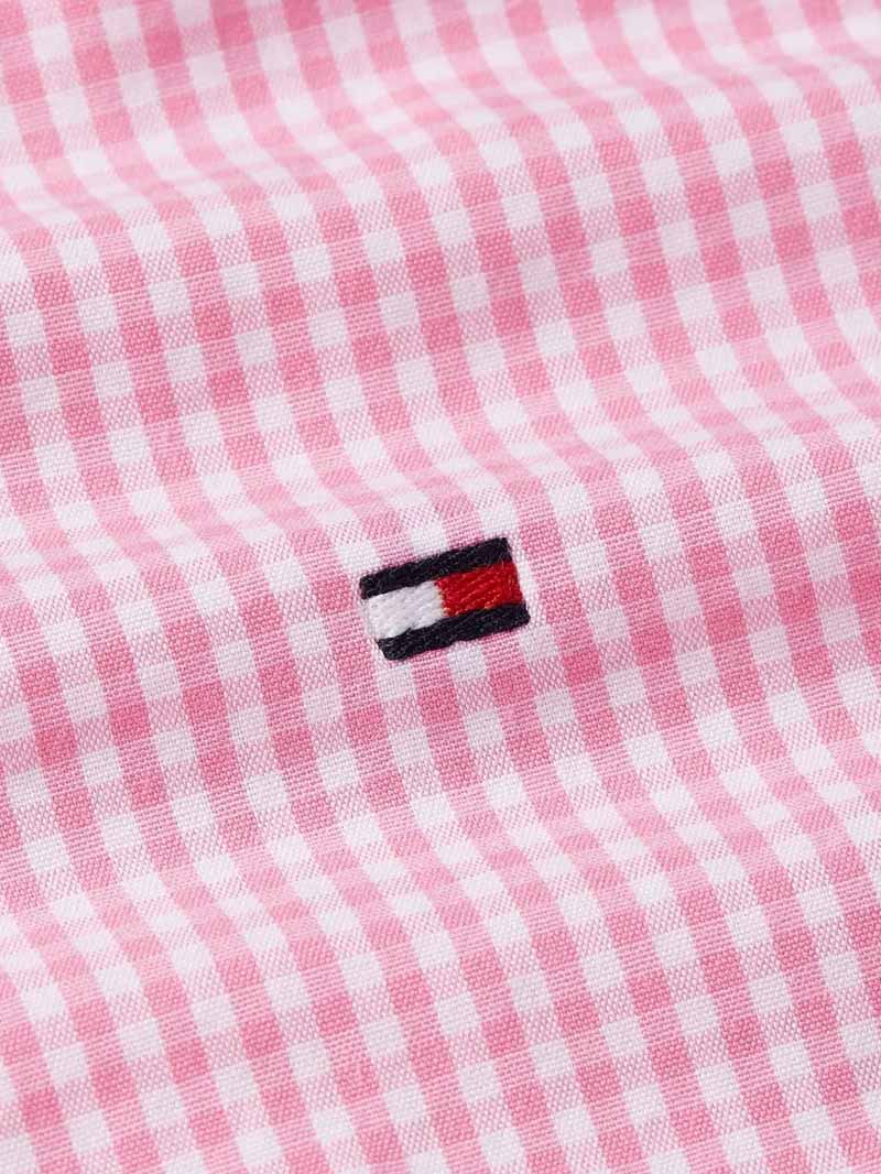 Tommy Hilfiger Camisa Manga Larga Flex Cuadros Rosa