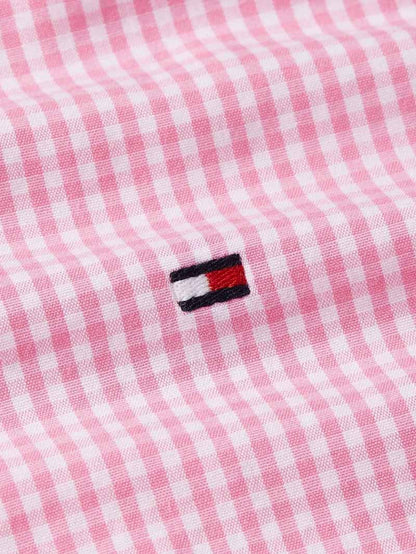 Tommy Hilfiger Camisa Manga Larga Flex Cuadros Rosa