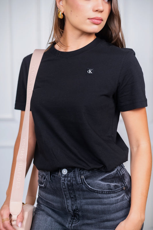 Calvin Klein Blusa Clásica Monogram Negra