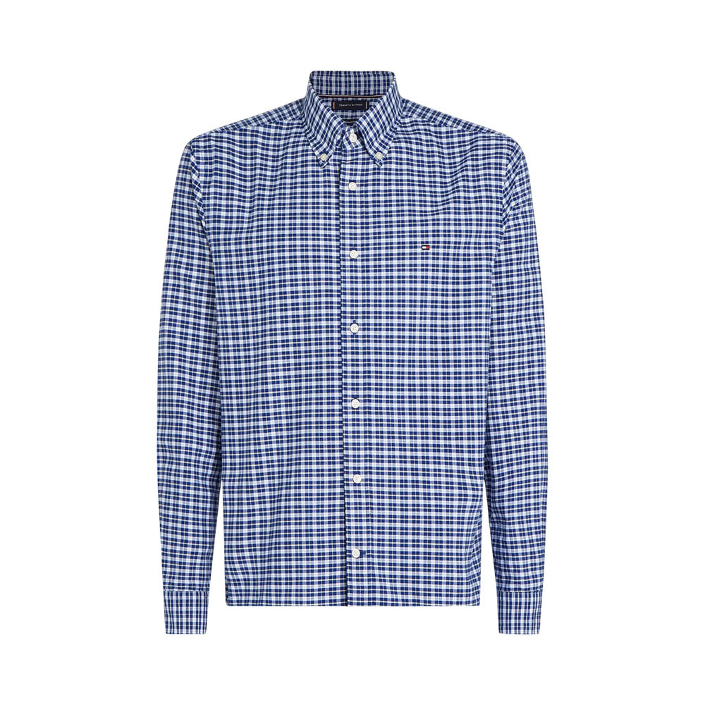 Tommy Hilfiger Manga Larga Oxford Regular Fit Wedge Blue / Check