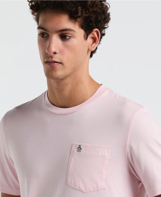 Penguin T Shirt Pocket Moda Rosa