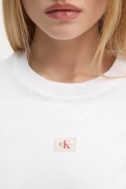 Calvin Klein T-Shirt Dama Monologo Slim Tee White