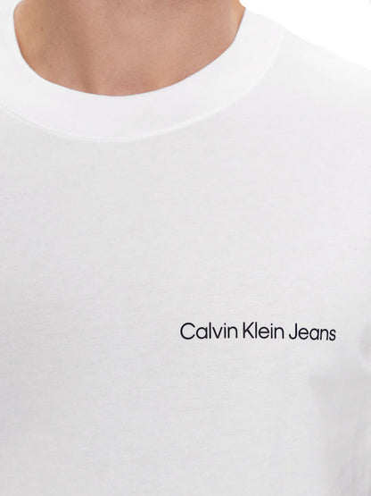 Calvin Klein T-Shirt Regular Fit Bright White Logo Pecho