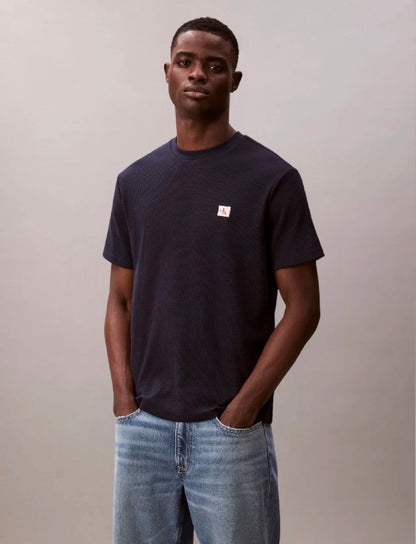 Calvin Klein T-Shirt Waffle Classic Fit Dark Sapphire