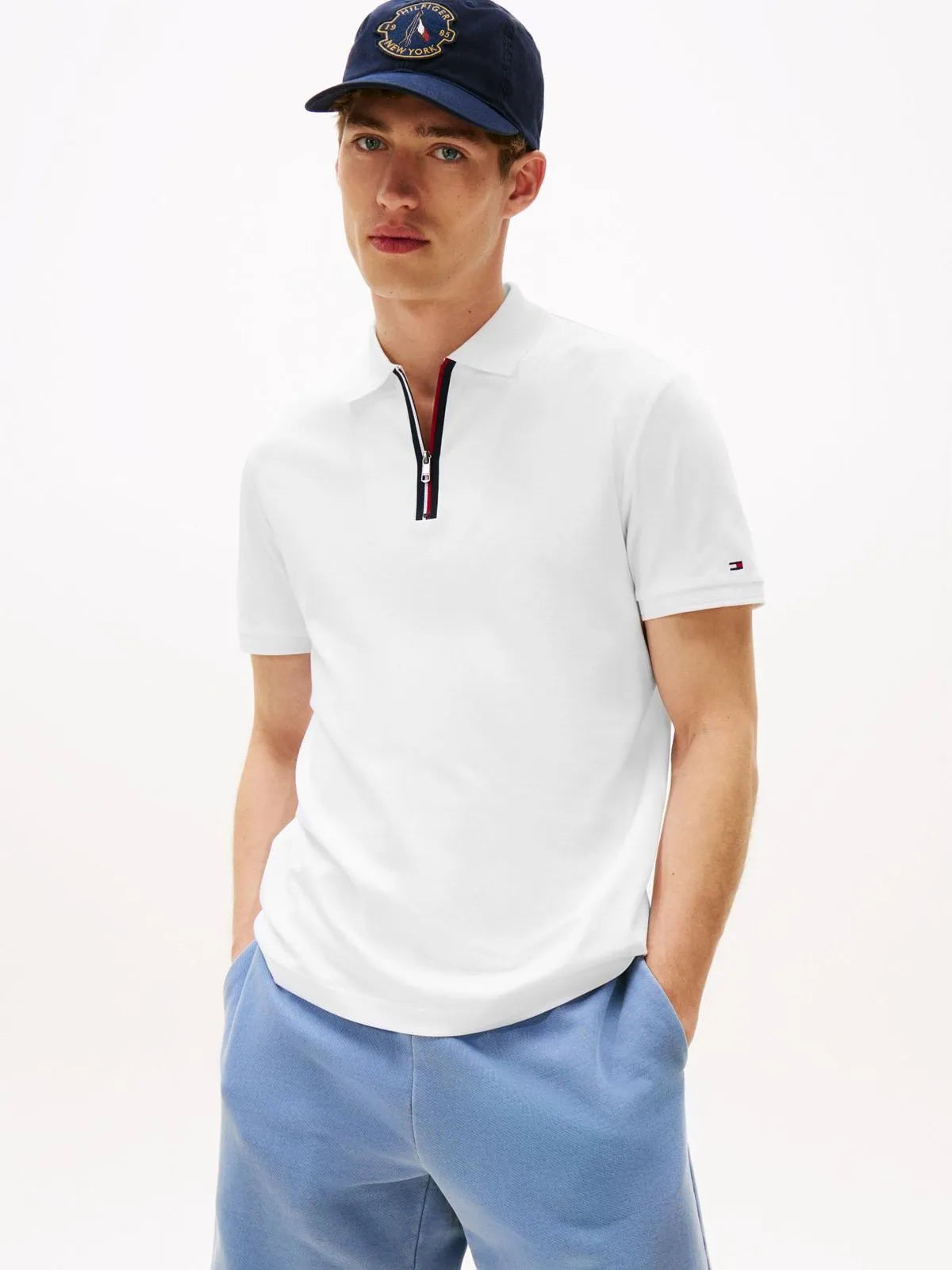 Tommy Hilfiger Tipo Polo Zipper Blanca