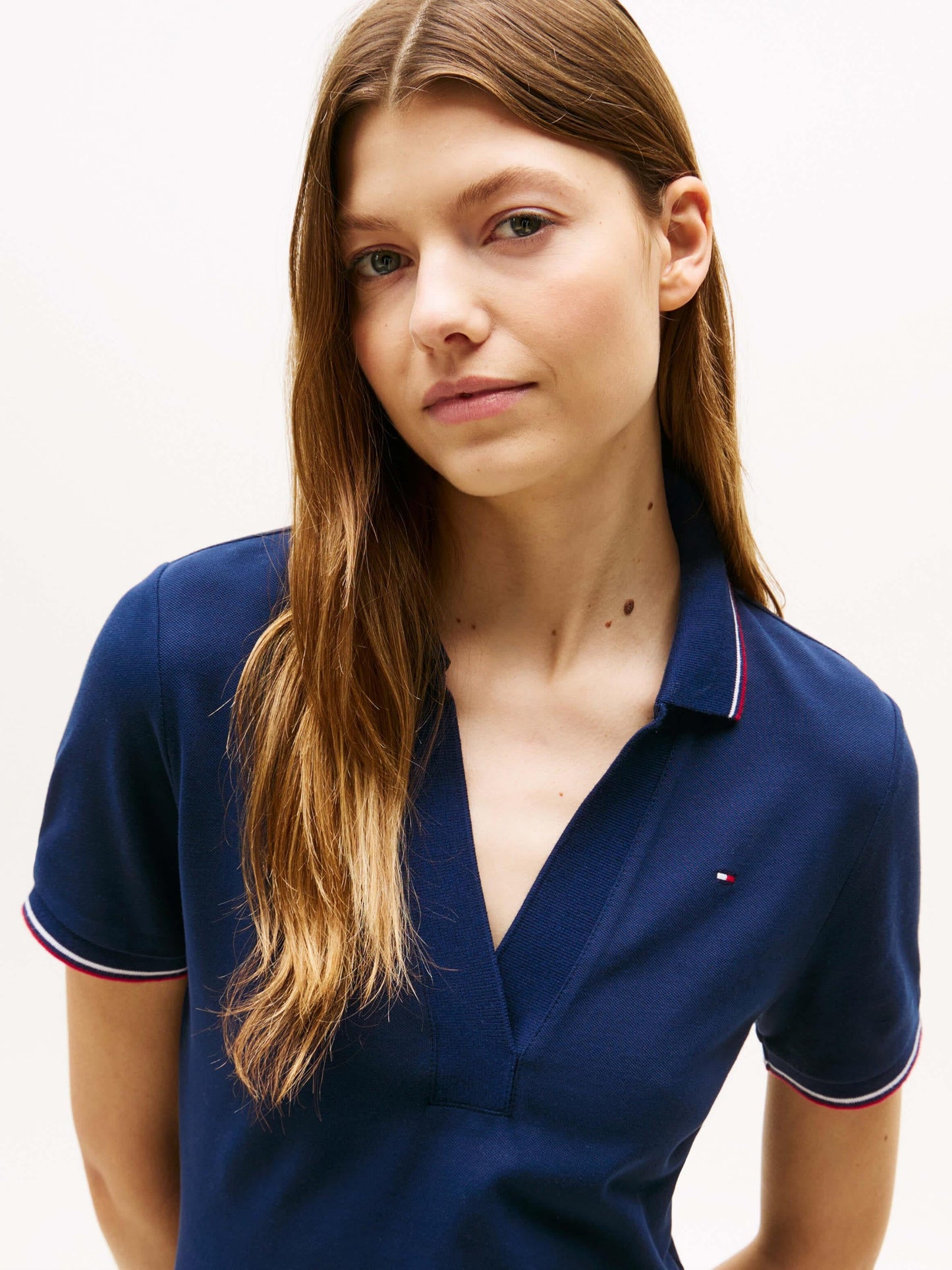 Tommy Hilfiger Vestido Dama Cuello Multicolor azul navy
