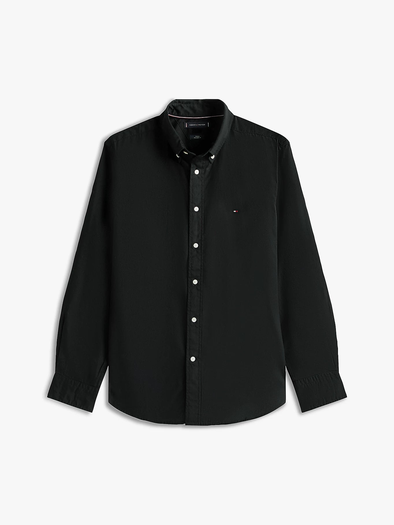 Tommy Hilfiger Camisa Poplin Manga Larga Regular Fit Negra
