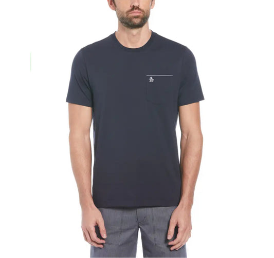 Penguin T-Shirt Pocket Moda Dark Sapphire