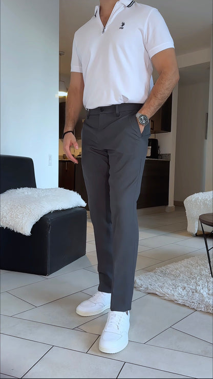 Manhattan Pantalon De Vestir Casual Slim Fit Gris