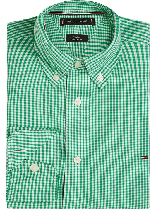 Tommy Hilfiger Manga Corta Verde a Cuadros