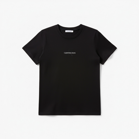 Calvin Klein T-Shirt Dama Monologo Slim CK Black