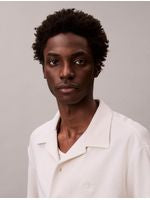 Calvin Klein Camisa Manga Corta Textura Waffle Blanca