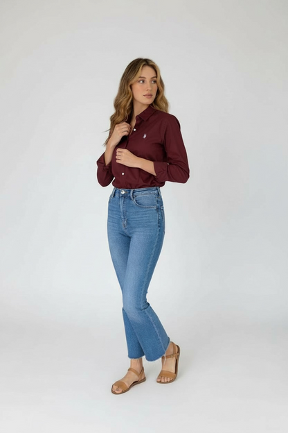 Blusa Us Polo manga larga brick classic fit