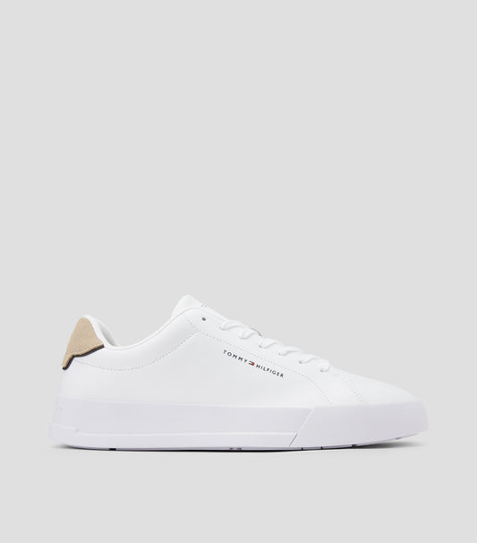 Tommy Hilfiger Sneaker Court Detail White/Sandal Wood