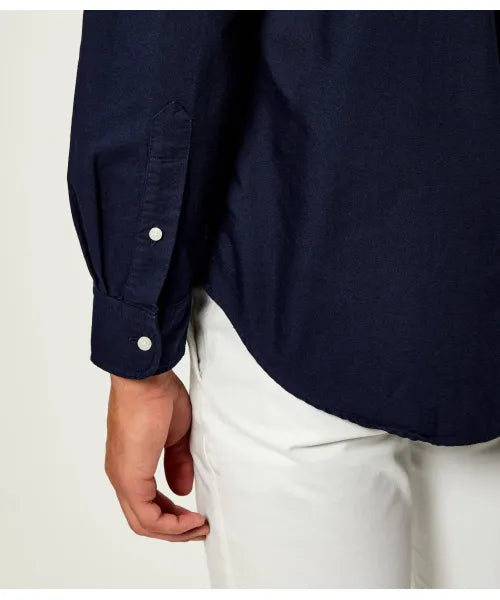 Tommy Hilfiger Manga Larga Oxford Preppy Navy / Desert Sky