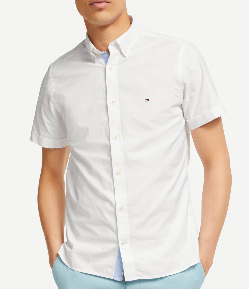 Tommy Hilfiger Oxford blanca manga corta