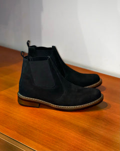 Bristol Chelsea black suede boots